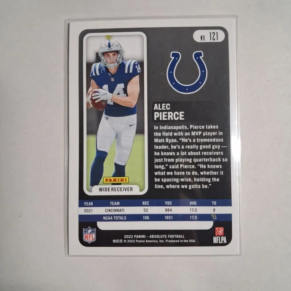 2022 Panini Absolute - Rookies Alec Pierce #121 (RC)